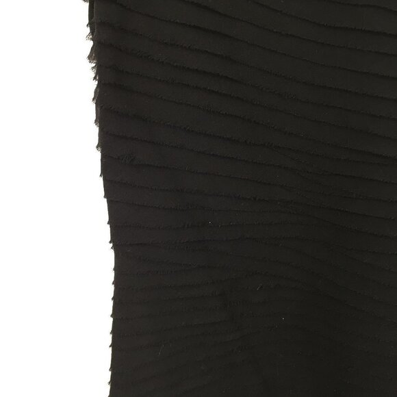 DVF Diane Von Furstenberg Noelle Black shift dress pleat knit mini new M 6 8 - Picture 4 of 7